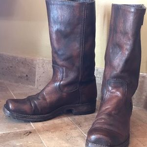Frye square toe boot